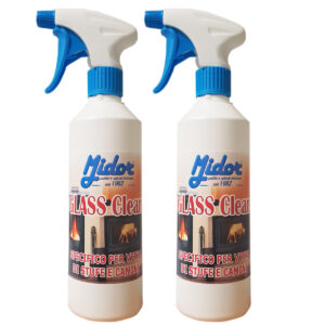 Pulizia Vetro Camino E Stufe A Pellet Glass Clean 2X500Ml