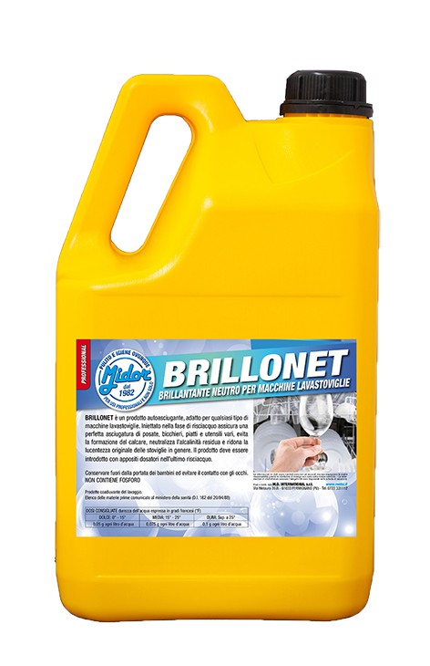 Brillantante Professionale per Lavastoviglie BRILLONET 5 Kg