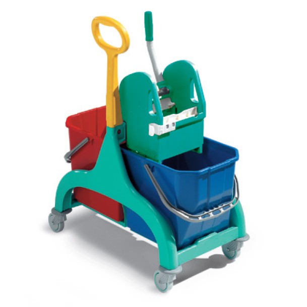 Carrello Professionale Pulizie con Due secchi da 25 Litri