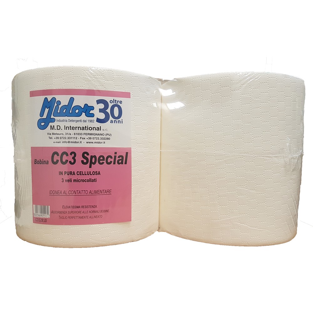 Asciugatutto BOBINA CC-3 SPECIAL 3 Veli Pura Cellulosa 320 metri